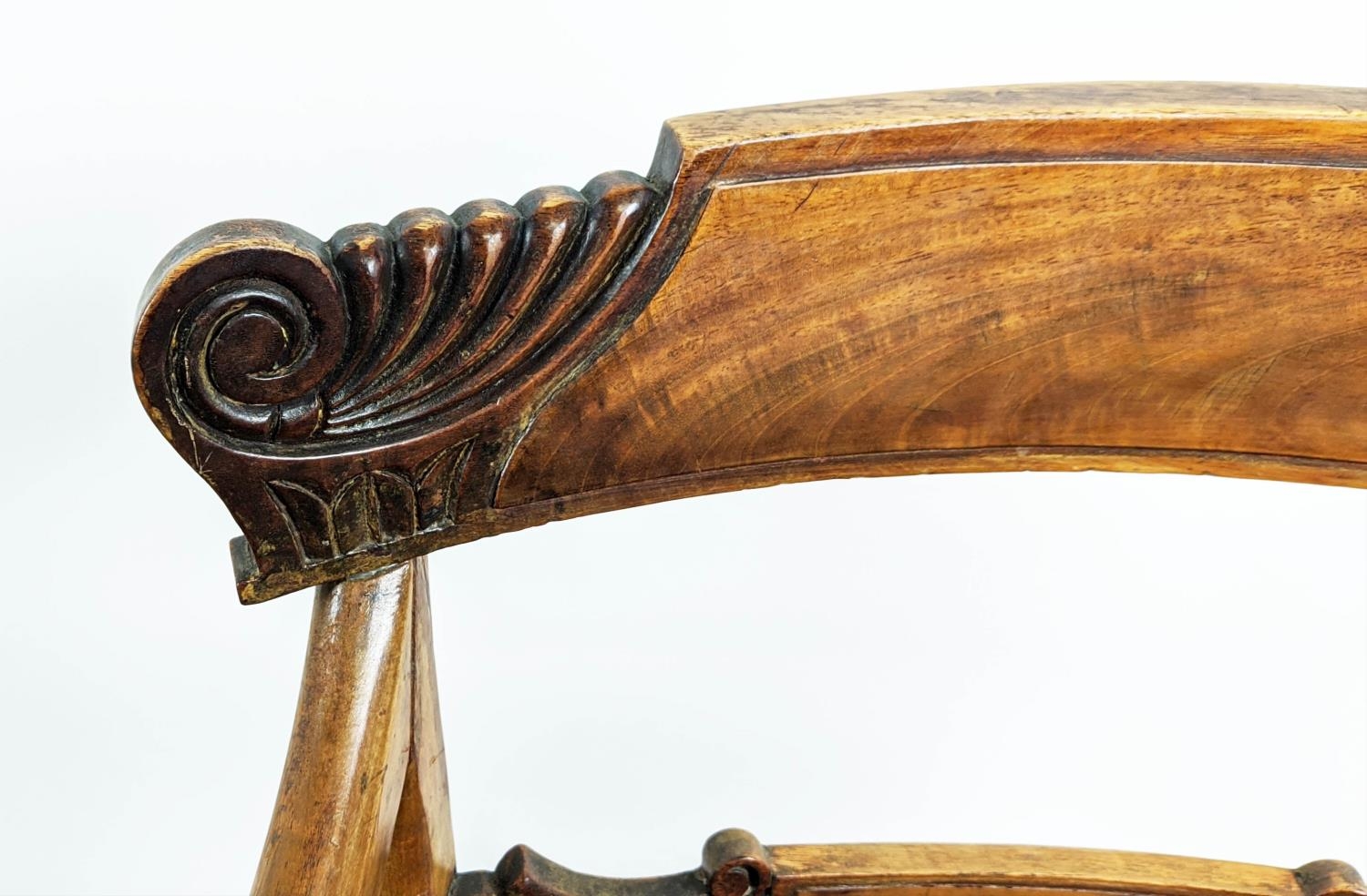 OPEN ARMCHAIRS, a pair, George IV mahogany with drop in seats, 86cm H x 52cm W. (2) - Bild 5 aus 7