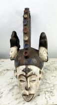 IGBO HELMET MASK, from Nigeria. 48cm H