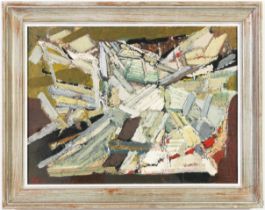 NICOLAS DE STAEL, Abstract Lithograph, signed in the plate, French vintage frame, 40.5cm x 54cm. (