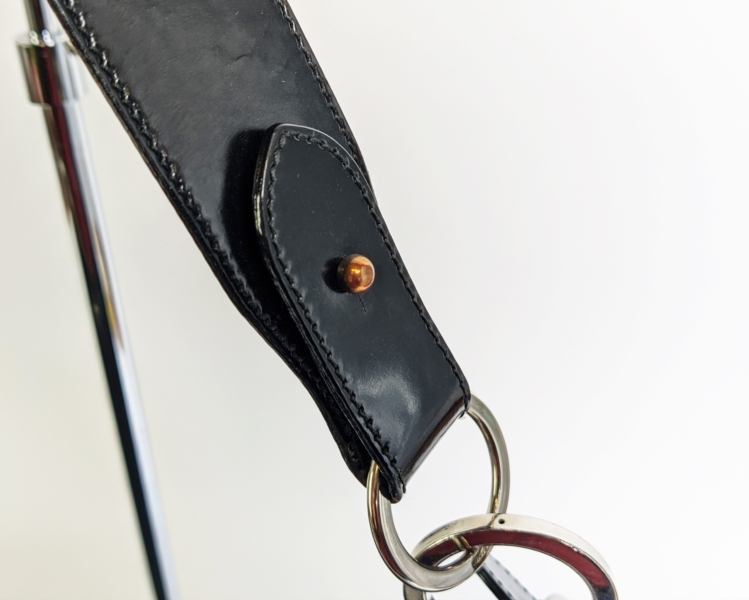 FERRAGAMO VINTAGE TOTE BAG, nylon with leather strap, top zippered closure and silver tone - Bild 13 aus 19