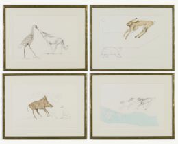 ELISABETH FRINK, Aesop’s Fables, edition size: 250, a set of four, off set lithographs, 1968, 26cm x