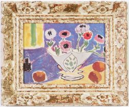 HENRI MATISSE, Still Life, off set lithograph, French Montparnasse frame, 12cm x 17cm.