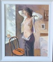 ANATOLIY DEMENKO (Ukrainian) 'In the Morning' 2006, oil on canvas, 58cm x 49cm.