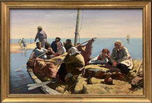 AFTER ABRAHAM EFIMOVICH ARKHIPOV (1862-1930), oil on canvas, 39cm x 59cm, framed.
