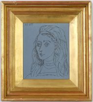 PABLO PICASSO, 'Jacqueline', 1962 linocut, suite Liongravures, 27cm x 22cm. (Subject to ARR - see