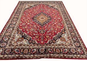 FINE PERSIAN MASHAD CARPET, 335cm x 250cm.