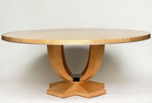 NEAL JONES CIRCULAR DINING TABLE, solid maple, metal bond and radial veneered on solid wood