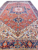 ANTIQUE HERIZ CARPET, 580cm x 315cm, circa 1900.