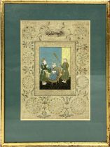 MUGHAL SCHOOL, 'The emperor Humayun receiving his messenger with word of the birth of his son