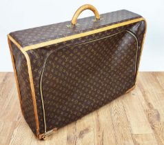 LOUIS VUITTON SOFT SUITCASE, made for Louis Vuitton Paris in USA, monogram canvas with leather trims