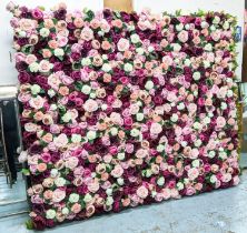 FLORAL AND FOLIATE WALL PANELS, a set of two, differing, 200cm x 174cm each. (2)