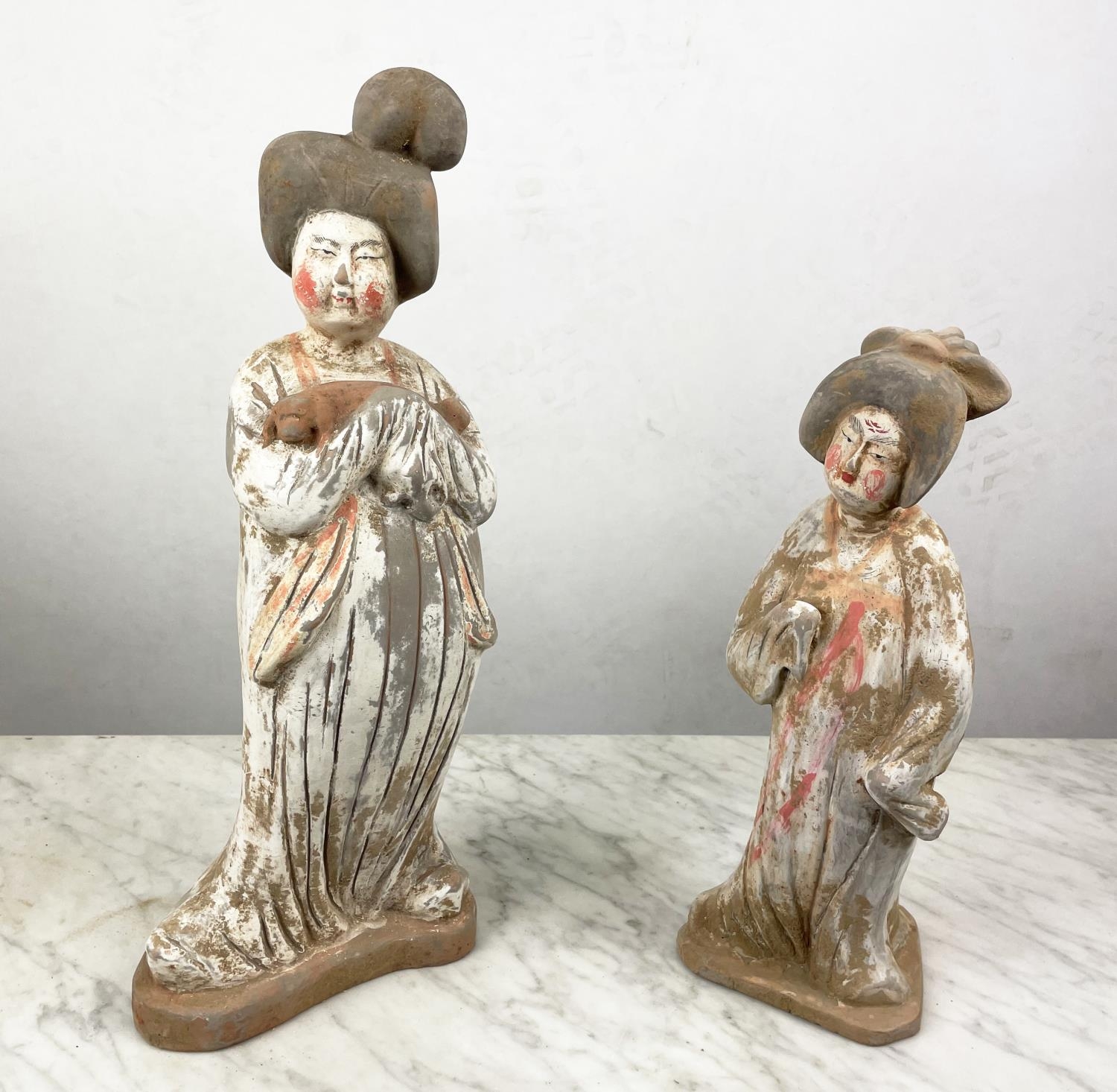 TANG STYLE 'fat ladies', two Chinese terracotta. (2) - Image 6 of 6