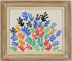 HENRI MATISSE, La Gerbe, initials in the plate, original lithograph from the 1954 edition after