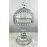 WILLIAM YEOWARD, Salome covered centre piece, cut crystal, RRP £6.265, 50cm H.