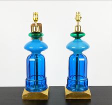 CENEDESE MURANO GLASS TABLE LAMPS, a pair, 50cm H. (2)