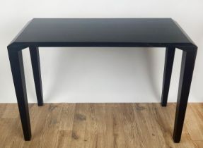 LIGNE ROSET CONSOLE TABLE, 100cm x 74cm H x 36cm, ebonised wood.