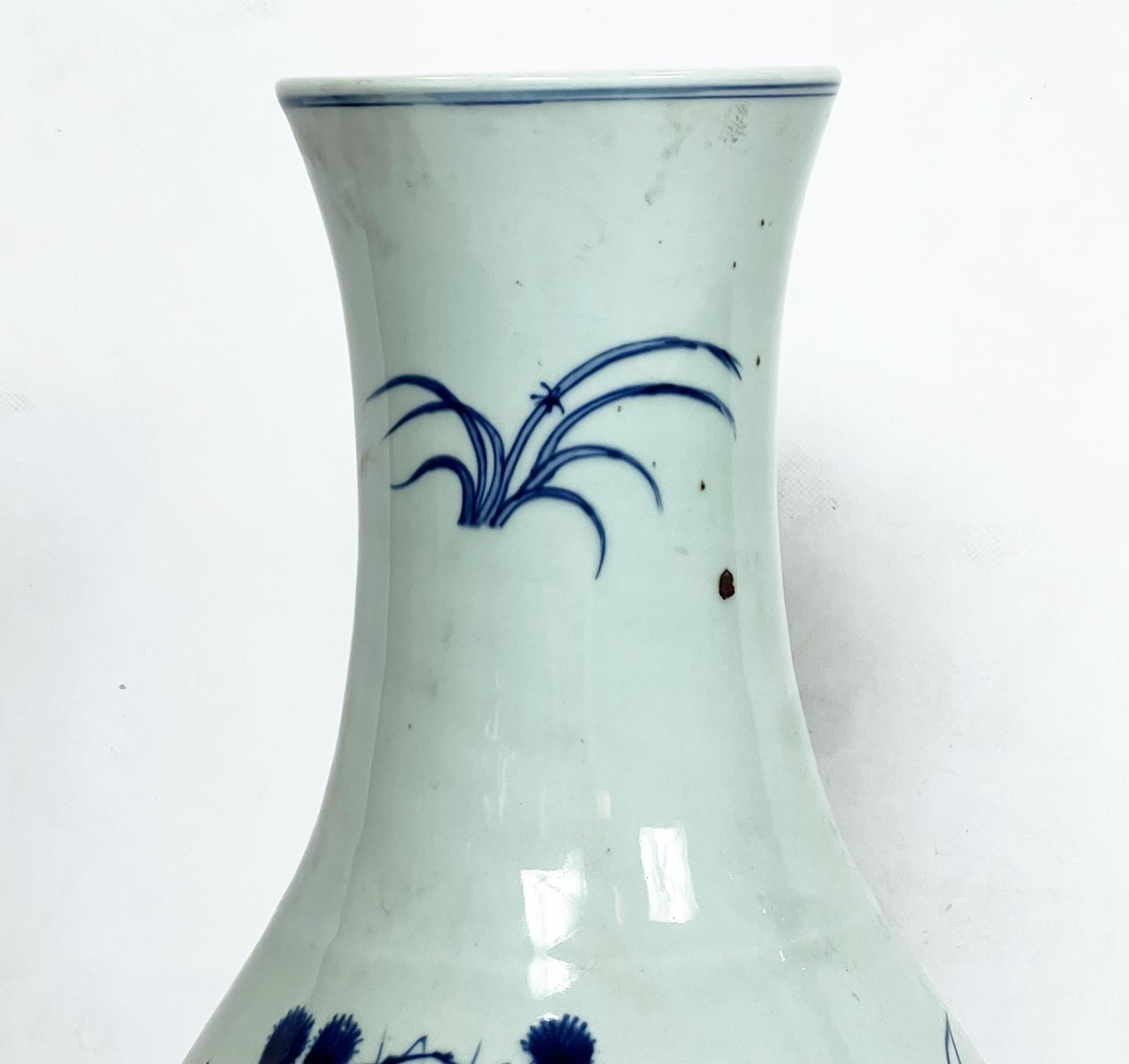 CHINESE BOTTLE VASE, decorated with foliate sprigs, 57cm H. - Image 3 of 6