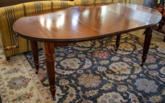 DINING TABLE, 74cm H x 106cm x 127cm L, 176cm extended, 19th century mahogany, with oval top,