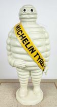 MICHELIN MAN, reproduction sculptural study, painted metal, 55cm H approx.
