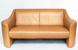 MATTEO GRASSI ESQUIRE SOFA, by Luigi Massoni and Giorgio Cazzaniga, fine light tan hid leather