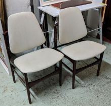 ATTRIBUTED TO ARNE VODDER DINING CHAIRS, a set of four, vintage mid 20th century, 84cm H. (4)