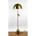 FLOOR LAMP, Vico Magistretti inspired design, gilt metal, 152cm H.