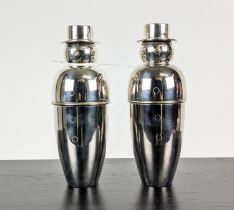 COCKTAIL SHAKERS, a pair, 25cm H, in the form of snowmen. (2)