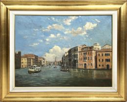 20TH CENTURY ITALIAN SCHOOL, 'Grand Canal, Venice', oil on canvas, 59cm x 79cm, framed.