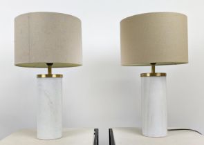 TABLE LAMPS, a pair, contemporary, each 53cm H including shades. (2)