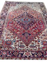 ANTIQUE HERIZ CARPET, 250cm x 184cm.