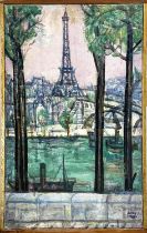AUSTIN TAYLOR (1908-1992), 'Paris', oil on canvas, 51cm x 35.5cm, framed.