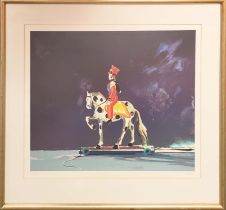 DONALD HAMILTON FRAZER "TOY HUSSAR", screenprint, 47cm x 59cm, signed, framed.