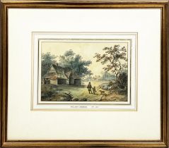 ATTRIBUTED TO WILLIAM ANDERSON (1757-1837) 'Figures in the countryside', watercolour, 16cm x 24cm,