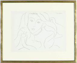 HENRI MATISSE, collotype, Woman with necklace L13, Suite: Themes & variations 1943, printed by