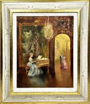 MANNER OF GIOVANNI BOLDINI (Italian 1842-1931), 'Pianist in an Interior', oil on canvas, 48cm x