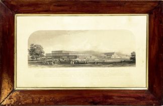 THE GREAT EXHIBITION HALLS, engraving by E. Challis from a drawing by E. Walker published by