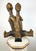 JANUS LOBI FIGURE, from Ivory Coast. 72cm H