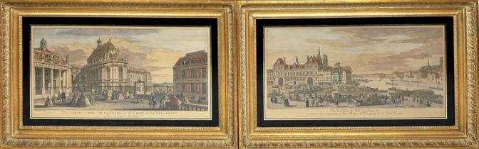 JACQUES RIGAUD (French 1681-1734) 'Vue de L'Hotel de ville de Paris', and Vue particuliere de La