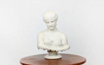 CLYTIE MARBLE BUST, 35cm H.