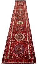 PERSIAN KARAJA LONG RUNNER, 485cm x 90cm.