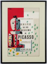 PABLO PICASSO, Rare Affiche 1954 in seven colours, suite de 180 dessins, imp, Mourlot, 61cm x 39.