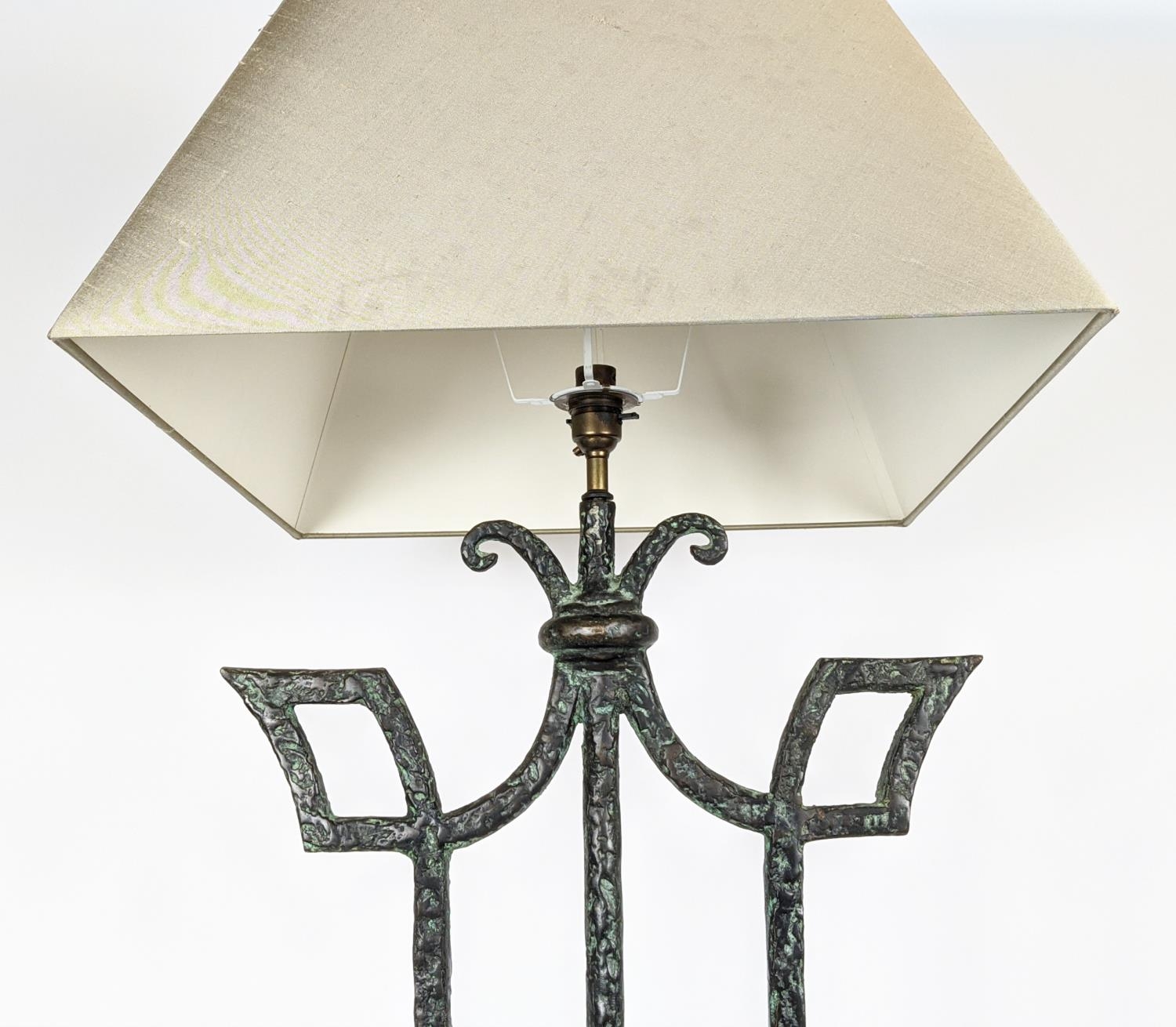 JULIAN CHICHESTER FLOOR LAMP, cast metal on marble base 153cm H. - Image 3 of 9