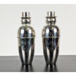 COCKTAIL SHAKERS, a pair, 25cm H, in the form of snowmen. (2)