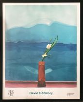 DAVID HOCKNEY, 'Mount Fuji and Flowers', Giclee, 85cm x 62cm, framed. (Published Metropolitan Museum