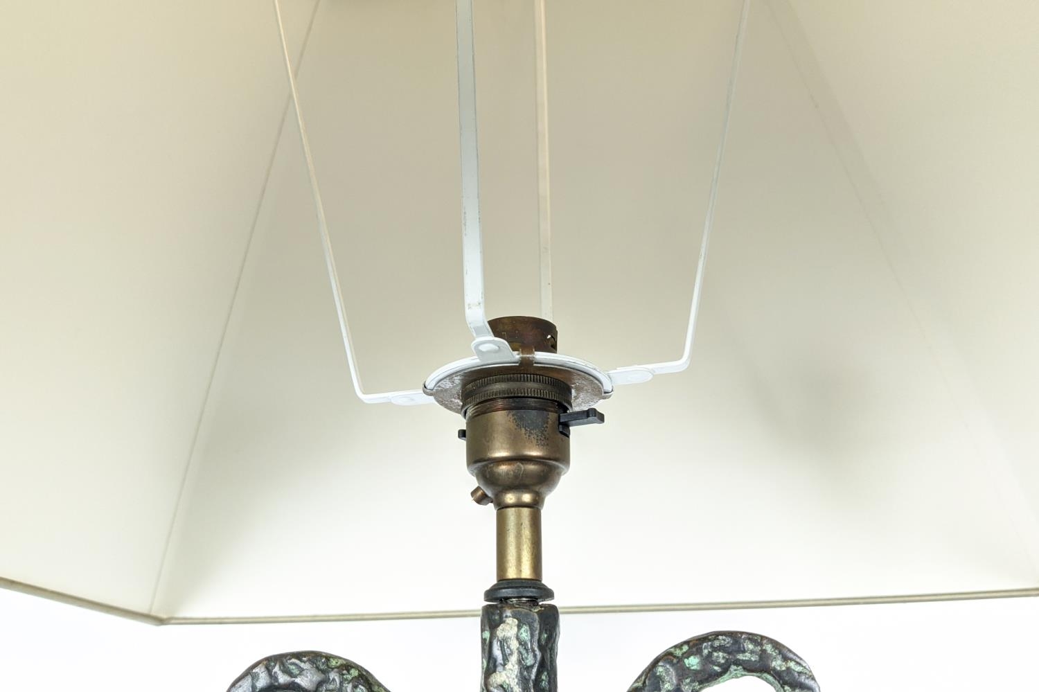 JULIAN CHICHESTER FLOOR LAMP, cast metal on marble base 153cm H. - Image 5 of 9