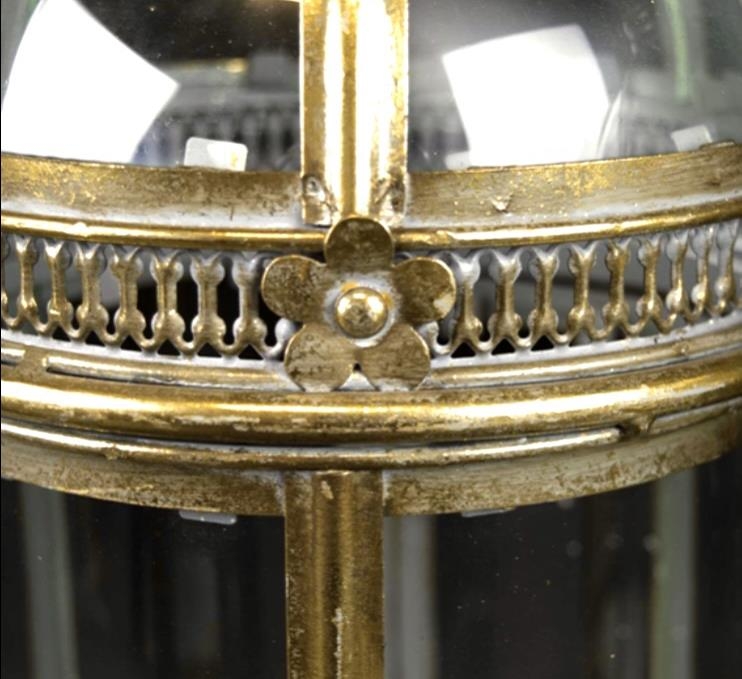 STORM LANTERNS, a set of four, Regency style, gilt metal, 46cm H x 19cm diam. (4) - Image 2 of 3