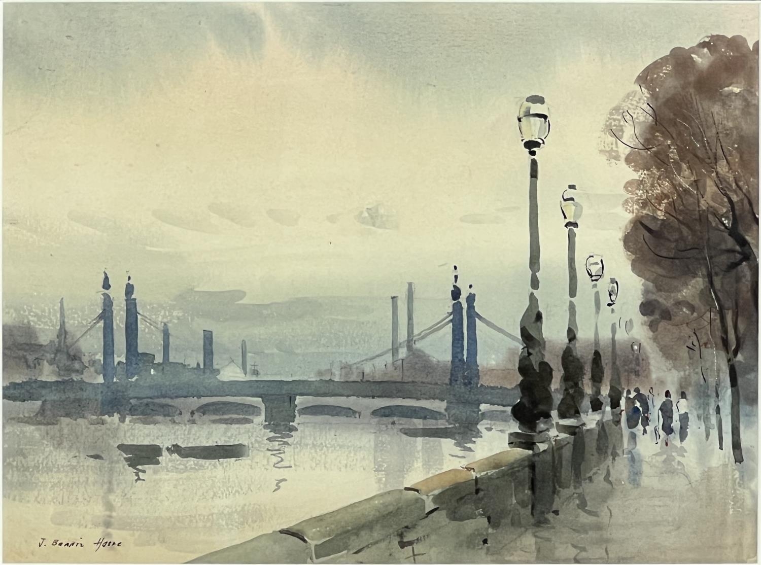 JOHN BARRIE HASTE (1931-2011), 'The Embankment looking towards Albert Bridge and Lots Road Power - Bild 2 aus 3