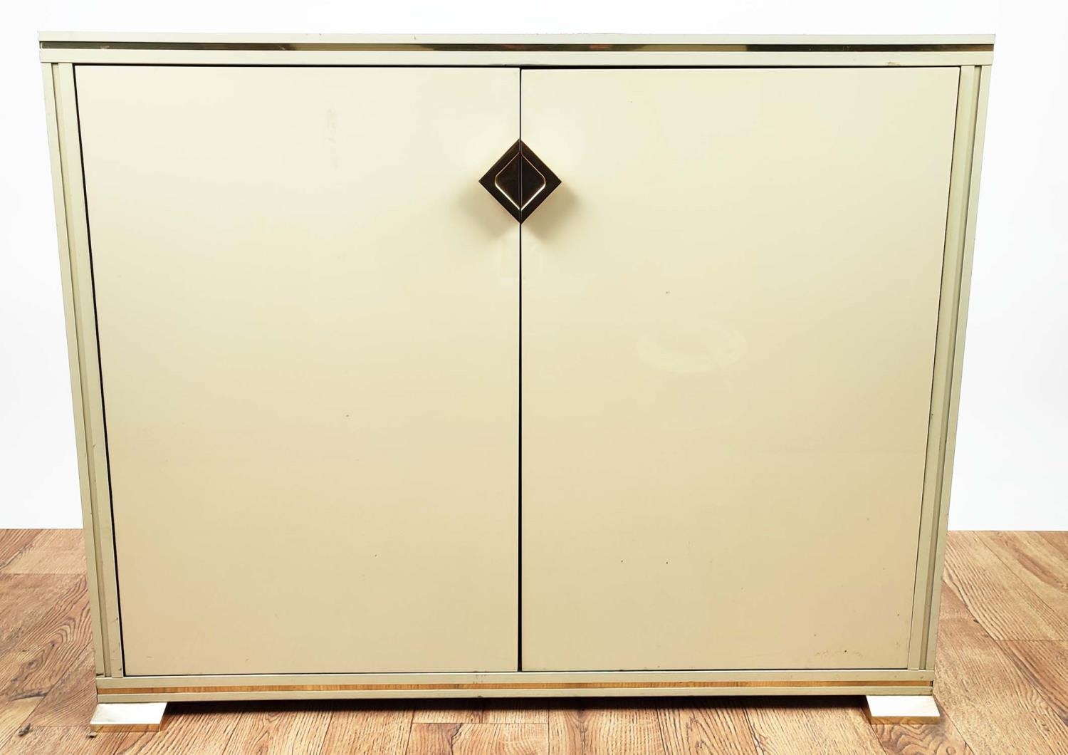 PIERRE VANDEL SIDE CABINET, 91cm x 71cm H x 45cm, cream finish, bears plaque. - Image 2 of 9