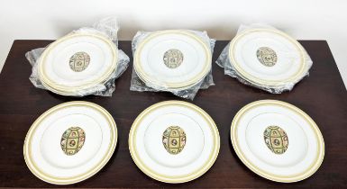 FABERGE IMPERIAL FIFTEENTH ANNIVERSARY EGG PLATES, a set of ten, 20cm D. (10)