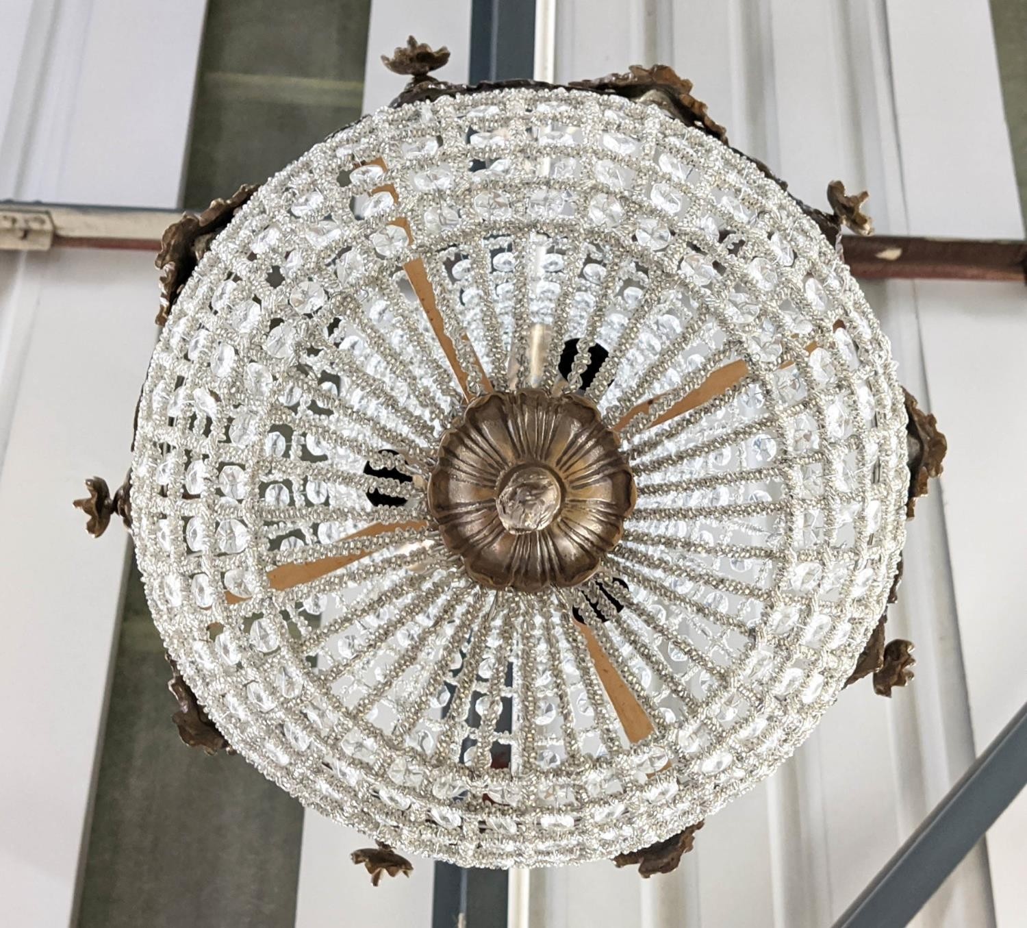 BAG CHANDELIERS, a pair, French Empire style, 80cm drop each. (2) - Image 3 of 4
